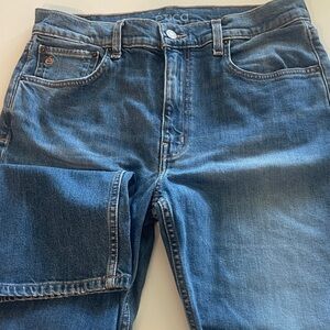 ETICA Rae Midrise Straight Crop Blue Denim Jeans